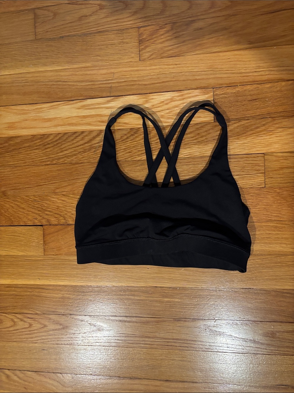 lululemon athletica Black Cross-Strap Low-Impact Sports Bra